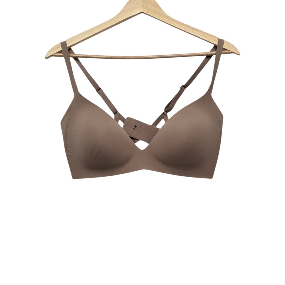Lululemon Bra Tan Brown Molded Foam Light Support 36C LW2CZ9S Nude Neutral‎